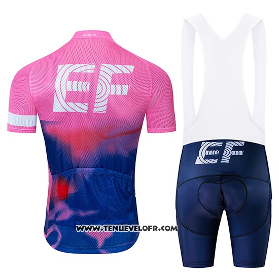 2019 Maillot Ciclismo Ef Education First Rose Bleu Manches Courtes et Cuissard